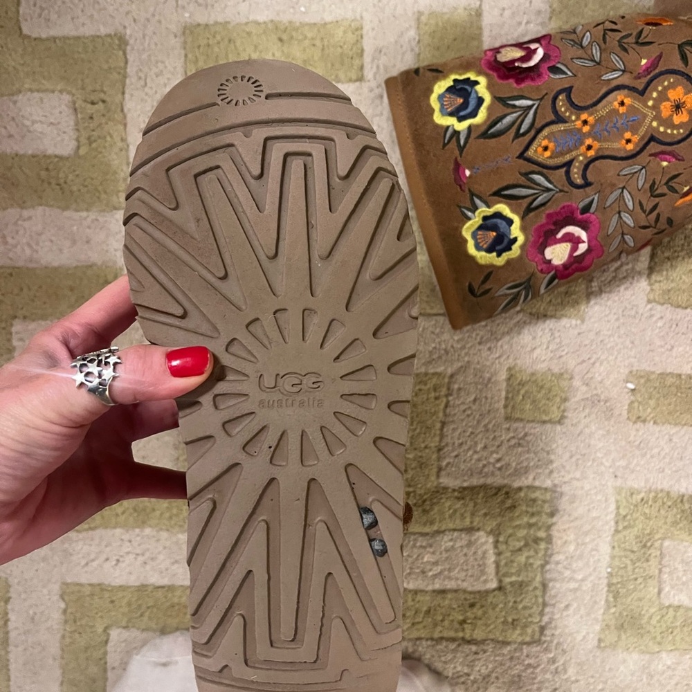 Embroidered Ugg Boots - Size 8 - Picture 5 of 9
